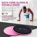 Limm Core Sliders for Working Out - Exercise Sliders Fitness, Stability, Ab, Legs & Full Body (Set of 2) - Bonus Carry Bag & Workout Ebook - Gym Gliding Disc Pads for Hardwood, Carpet & More - Image 4