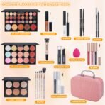 Professional Make up Kit,Makeup kit For Girls, Makeup Set For Women Eyeshadow Palettes, Lip Colors, Makeup brush set,Makeup bag (Pink) - Image 3