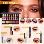 Professional Make up Kit,Makeup kit For Girls, Makeup Set For Women Eyeshadow Palettes, Lip Colors, Makeup brush set,Makeup bag (Pink) - Image 4