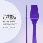 PANA 100pcs Brand Cosmetic Make Up Disposable Plastic 2.5" Spatulas Skin Care Facial Cream Mask Spatula (100 Pieces in a Container) (PURPLE) - Image 4