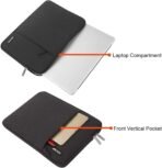 MOSISO Laptop Case 16 inch, 15-15.6 inch Laptop Sleeve Compatible with MacBook Pro 16 M5 M4 M3 M2 M1, HP Acer Dell Lenovo ASUS, Polyester Vertical Computer Sleeve Bag with Pocket, Black - Image 5