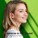 Vibes 202 Wired Earbuds - HiFi in Ear Monitor Headphones – Professional Noise Isolating Ear Buds - Clear Sound, Deep Bass & Comfort-Fit IEM Earphones - MMCX to 3.5mm, Silver Plated Cord, Carrying Case - Image 3