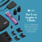 Wahl Professional Animal Arco Pet, Dog, Cat, and Horse Cordless Clipper Kit, Purple (8786-1001) - Image 5