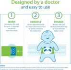 Dr. Brown's Infant Gripebelt Heated Belly Band, Soothe Baby's Tummy with Gentle Warmth and Compression, Panda, 0m+ - Image 4