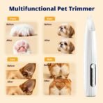 Silent Groom Pro Pet Paw Trimmer | Cordless Shaver for Dogs, Cats, Big & Small Animals with Light | Rechargeable Home and Salon Grooming Tool for Paws, Face, Ears, Butt - Image 5