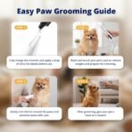 Silent Groom Pro Pet Paw Trimmer | Cordless Shaver for Dogs, Cats, Big & Small Animals with Light | Rechargeable Home and Salon Grooming Tool for Paws, Face, Ears, Butt - Image 6