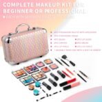 Hot Sugar All In One Makeup Set for Teenager Girls, Full Makeup Kit for Beginners Includes Eye Shadow Palette Blush Lip Gloss Lipstick Lip Pencil Eye Pencil Brush Mirror (Pink Heart) - Image 4