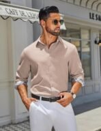 COOFANDY Men's Long Sleeve Button Down Shirts Casual Untucked Shirt Regular Fit Dress Shirt - Image 6