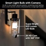 WYZE Bulb Cam Security Camera, 2K HD Outdoor Light Bulb Camera, Color Night Vision, Dimmable LED Bulb, Motion Detection, Siren Alarm, Works w/Alexa/Google Assistant. Free Expert Support - Image 5
