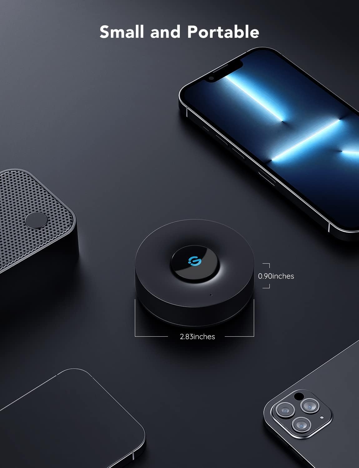 Govee Music Sync Box, Bluetooth Group Control 7 Devices, 22 Dynamic Music Modes, Battery Powered, USB Charged, Supports All Govee Smart Color Light Products - Image 3