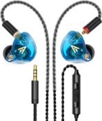 Vibes 202M Wired Earbuds - HiFi in Ear Monitor Headphones - Noise Isolating Ear Buds w/ Mic - Clear Sound, Deep Bass & Comfort-Fit Gaming Earphones - MMCX to 3.5mm & Silver Plated Cord, Carrying Case - Image 2