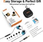 Vibes 202M Wired Earbuds - HiFi in Ear Monitor Headphones - Noise Isolating Ear Buds w/ Mic - Clear Sound, Deep Bass & Comfort-Fit Gaming Earphones - MMCX to 3.5mm & Silver Plated Cord, Carrying Case - Image 4