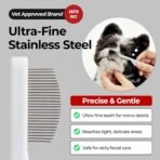JAYU PET Facial Grooming Comb - Dog Eye Combs, Stress-free Eye Gunk Remover for Dogs & Cats, Pet Facial Brush, Cat Grooming Kit, Stainless Steel Deshedding Comb (1ea) - Image 5