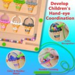 Magnetic Color & Number Maze - Montessori Wooden Color Matching Learning Counting Puzzle Board - Toddler Fine Motor Skills Toys for Boys Girls 2 3 4 Years Old - Image 5