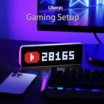 ULANZI TC001 Smart Pixel Clock, Gaming Setup Digital Alarm Clock with Weather - Awtrix Simulator - WiFi Connect, Social Media Counter, Retro Pixel Art Clock for Gaming Room,Bedside, Office Decor - Image 4