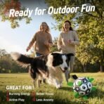 QDAN Dog Toys Dog Balls, World Cup Dog Soccer Ball with Straps, Dog Birthday, Herding Ball, Durable Balls for Small Medium Pet, Puppy Outdoor Toy (6 Inch) - Image 3