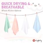 Orighty Burp Cloths, Super Soft & Highly Absorbent Coral Fleece, 20 x 10 Inch Gentle & Large Burp Rugs for Baby Sensitive Skin - Burping Cloths for Newborn Essential, 8 Pack - Image 4