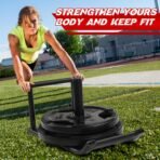 GADFISH Workout Fitness Sled, Weighted Sleds Push Gym Equipment for Adults & Kids, Compatible with 1" & 2" Weight Plates, Multi-Purpose Sled for Outdoor or Home Fitness Training - Image 4