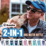 Dog Water Bottle with Food Container, Travel Puppy Water Bowl, Portable Pet Dispenser, Dog Stuff Accessories Items, Puppy Essentials Necessities for Yorkie Chihuahua Cat Walking and Hiking - Image 3