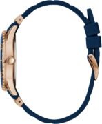 Guess Women's Gold-Tone + Iconic Red Stain Resistant Silicone Watch - Image 3