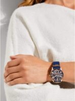 Guess Women's Gold-Tone + Iconic Red Stain Resistant Silicone Watch - Image 4