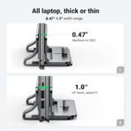 UGREEN Vertical Laptop Stand Holder for Desk Compatible with MacBook Pro, MacBook Air Stand Vertical Aluminum Adjustable for Up to 17.3 Inch Gaming Laptop, Gray - Image 4