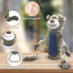 Funny Plush Dog Chew Toys, Squeaky Dog Toys, Interactive Tug of War Puppy Toys, Stuffed Dog Toys for Small, Medium and Large Dogs - Monkey - Image 3