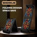 Foldable PushUp Stands Board Fitness,Workout Equipment for Home Gym, Men & Women Adjustable Pushup Board for Chest, Abs, Arms & Core Training,Portable Push-Up Board for Full Body Exercise - Image 3