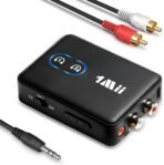 1Mii RCA Bluetooth 5.3 Adapter for TV, 3.5mm AUX Bluetooth Transmitter Receiver for 2 AirPods or Headphones, Home Stereo, Speakers, Projector, Treadmills, PC, with Volume Control, aptX Low Latency - Image 2