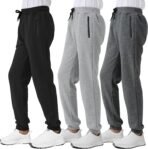 3 Pack Boys Fleece Sweatpants Athletic Soft Jogger Pants with Zipper Pockets Size 4-20 (No Pilling,No Fade) - Image 2