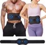ABS Stimulator, EMS Muscle Stimulator, Ab Machine, Fitness Workout Equipment for Women and Men, Portable Muscle Toner for Abdomen, Black blue - Image 2
