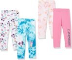 Amazon Essentials Disney | Marvel | Star Wars | Frozen | Princess Girls and Toddlers' Cotton Stretch Leggings, Multipacks - Image 2
