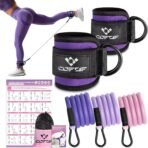 Ankle Resistance Bands with Cuffs, Ankle Bands for Working Out, Kickbacks Hip, Leg Glute Exercise Equipment with Training Poster, Resistance Workout Equipment for Women - Image 2