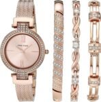 Anne Klein Women's Premium Crystal Accented Watch and Bracelet Set, AK/3584 - Image 2