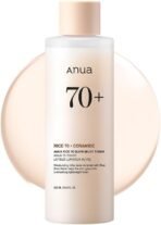 Anua Rice 70 Glow Milky Toner, Glass & Dewy Skin, Hydrating & Barrier Care, Rice Water, Niacinamide, Ceramides, All Skin Types, Fragrance-Free, Non Comedogenic, Korean Skincare, 8.45 fl.oz. - Image 2