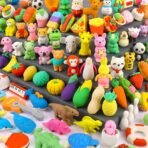 Arscniek 110 Pack Animal Erasers for Kids, Take Apart Mini Pencil Erasers, Desk Pets & Treasure Box Toys, Bulk Party Favors, Stocking Stuffers, Classroom Prizes, School Supplies, Gift for Boys & Girls - Image 2