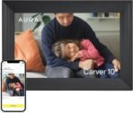 Aura Carver HD WiFi Digital Picture Frame, 10.1”, Add Photos with Aura App, Free Unlimited Storage - Wirecutter’s Pick for Best Digital Photo Frame 2022 - Gravel - Image 2