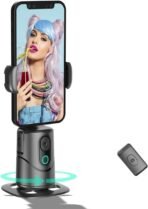 Auto Face Tracking Phone Holder,No App Required,360° Rotation Phone Camera Stand with Remote and Gesture Control, Smart Shooting Tripod for Vlog/TIK Tok Live Streaming YouTube Video Recording - Image 2