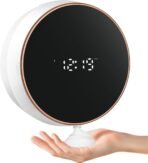 Automatic Soap Dispenser Foam Bathroom: Wall Mount Rechargeable Touchless Adjustable Auto Smart Electric Plastic White Foaming Soap Dispenser with Clock - Kitchen - Hand Dish Lotion Couple Kids - Image 2