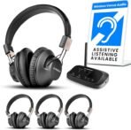 Avantree Quartet 2 - Wireless Group Listening Headphones & Transmitter for TV, Church, Classroom, Silent Discos, Plug & Play, 2.4GHz Expandable Multi-Headphone System with Low Latency & Clear Voice - Image 2