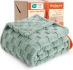 Bedsure GentleSoft Sage Green Throw Blanket for Couch - Checkered Fleece St Patricks Blankets Gifts for Women Men Girls, Cute Soft Cozy Spring Throw for Bedroom Home Decor Gifts, 50x60 Inches - Image 2