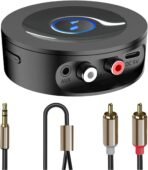 Bluetooth 5.2 Receiver for Home Stereo, RCA & 3.5mm AUX Out Put, Wireless Audio Adapter for Stereo Receiver&Amplifier, Low Latency HiFi Music Streaming - Image 2