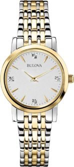 Bulova Classic Quartz Ladies Watch, Stainless Steel Diamond - Image 2