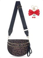 Bum Bag Crossbody Bag for Women | Spacious Bum Bags | Nylon Crossbody Fanny Packs | Leopard Purse Belt Wallet (Colour Bum Bag-Brown Leopard) - Image 2