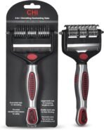 CHI for Dogs 2 in 1 Dematting and Deshedding Rake, Dual Head Dog Grooming Tool with Wide Tooth Dematting Rake and Fine Deshedding Rake, Detangler Comb for Thick Double and Long Dog Coat - Image 2