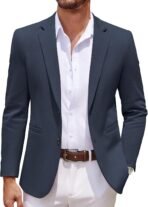 COOFANDY Men's Casual Knit Blazer Two Button Lightweight Sport Coats Suit Jacket - Image 2