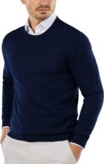 COOFANDY Men's Crewneck Sweaters Long Sleeve Dress Knit Sweater Lightweight Slim Fit Pullover Sweaters - Image 2