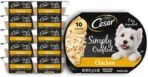 Cesar Simply Crafted Adult Wet Dog Food Toppers for Dry Food, Chicken, 1.3 oz Tubs, 10 Count - Image 2