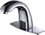 Charmingwater Touchless Bathroom Sink Faucet, Motion Automatic Sensor Faucet with Hole Cover Plate, Chrome - Image 2