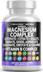 Clean Nutraceuticals Magnesium Complex with Magnesium Glycinate Citrate Malate Oxide Taurate Aspartate Orotate & Mag Chloride, Zinc Copper Manganese & Vitamin C B1 B2 B6 B12 Complex - 1Pack - Image 2